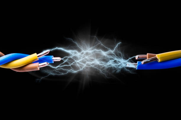 Descarga eléctrica entre dos cables
