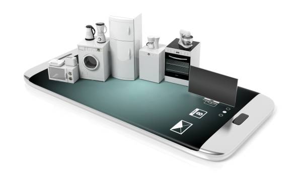 electrodomésticos inteligentes y smartphone