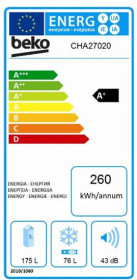Beko CHA27020 - Frigorífico Combinado 171x54 Cm Clase A+ Color Blanco