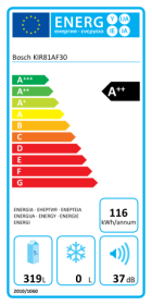 Frigorífico Integrable Bosch KIR81AF30 Blanco Clase A++ 177.2 x 55.8 cm