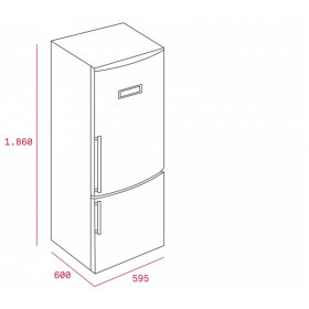 Teka 40698130 - Frigorífico Combinado NFE2 320 NoFrost 186x60 Cm Clase A+