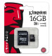 Tarjeta de memoria Kingston SDC10G2 16GB Micro SD HC Clase 10 16GB