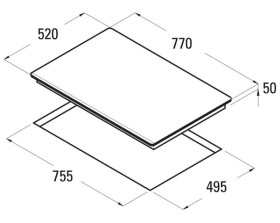 Cata 08026001 - Placa Inducción GIGA 750 BK 6 Zonas 77cm Modular