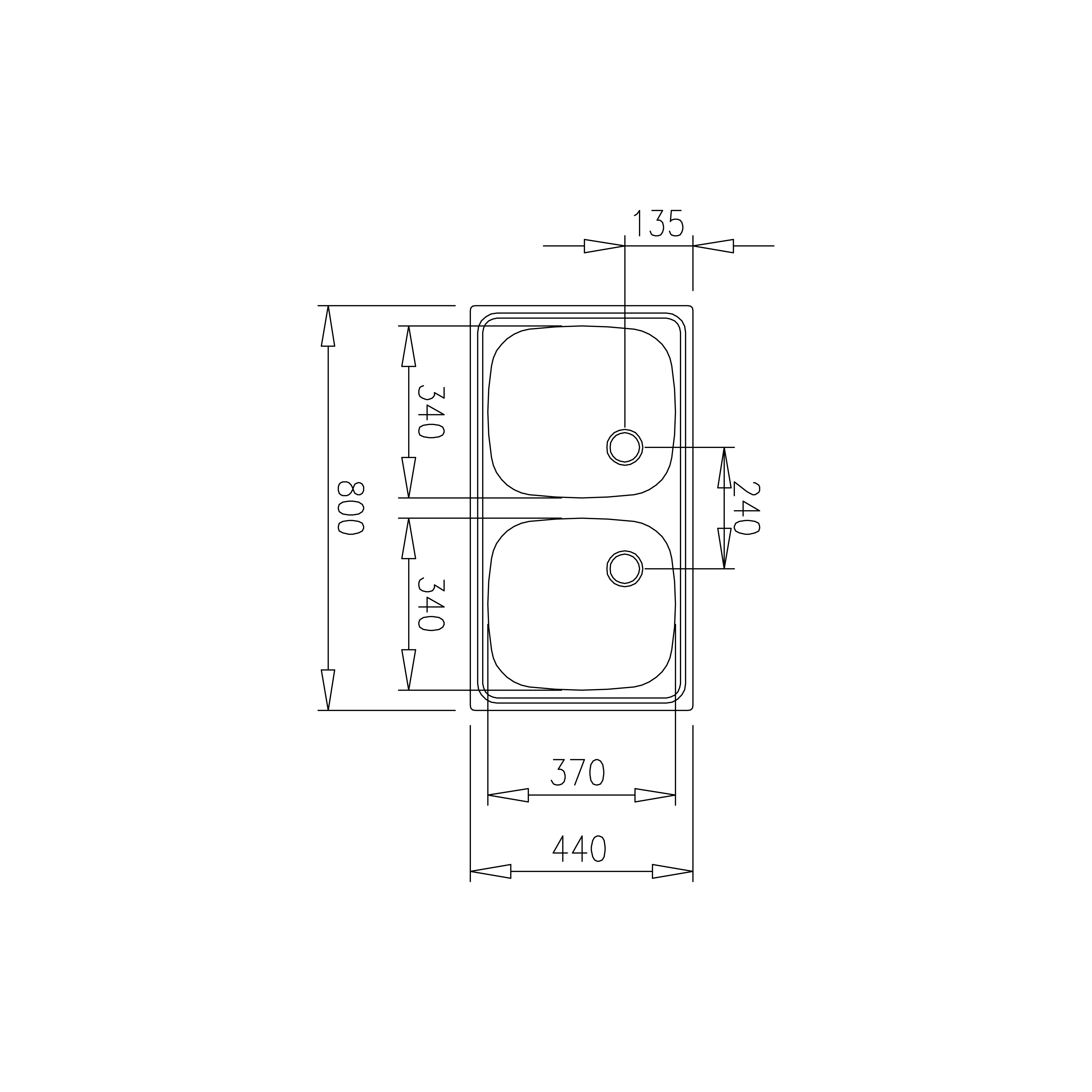 Teka E/800.440 2C - Fregadero Mueble 80 Cm 2 Cubetas Inoxidable