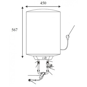 Termo Eléctrico Teka Ewh 50 Blanco 50 Litros Capacidad Consumo Medio