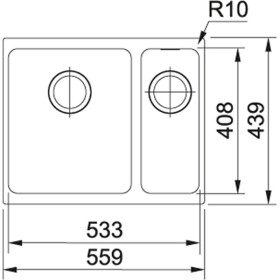 	1250280082 - Fregadero Franke Sirius SID-160 Titanium