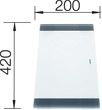 Accesorio Blanco Tabla De Corte Cristal 440X200