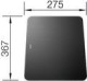 Accesorio Blanco Tabla Corte Cristal Negro Zenar 365X275
