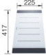Accesorio Blanco Tabla De Corte Axia Ii 9E Cristal 417X225