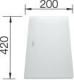 Accesorio Blanco Tabla Corte Cristal Blanca 420X200