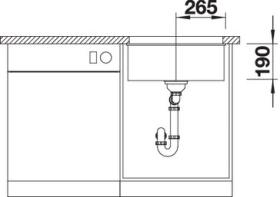 Blanco 513413 - Fregadero Subline 500-U Antracita