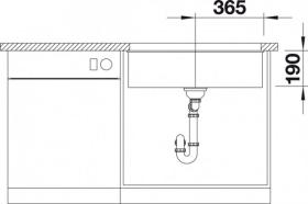 Blanco 518581 - Fregadero SUBLINE 700-U Mueble 80 Cm Café 1 Cubeta