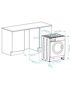 Lavadora Secadora Integrable Beko HITV8733B0 8kg lavado 5kg secado