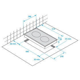 Encimera Beko HDMI32400DTX 30 cm Inducción 2 zonas Cristal Negro