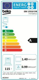 Beko GM 15310 DB - Cocina Gas Natural 5 Zonas Horno Multifunción 85 x 90 x60 cm