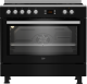 GM 15310 DB: Cocina Mixta Semi Profesional Horno Multifunción & placa 5 fuegos con wok