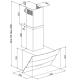 Beko HCA62640B - Campana Decorativa Inclinada Negro 60 cm Clase C LED