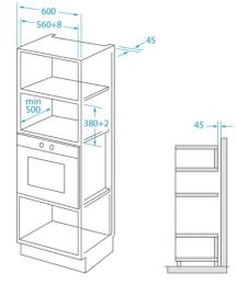 Beko MGB25332BG - Microondas Integrable con Grill 25L 1000W 60Cm
