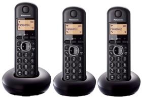Panasonic KXTGB213SPB - Trío Teléfono Inalámbrico Color Negro