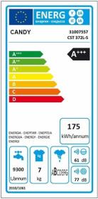 Lavadora carga superior Candy CST372LS 7kg Clase A+++ 1200rpm Blan