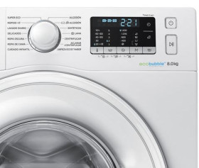 Lavadora Samsung WW80J5455DWEC EcoBubble 8kg A+++ -40% 1400rpm