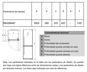 Frigorífico combinado Hisense RB438N4EC3 Inox Clase A+++ NoFrost 2 metros