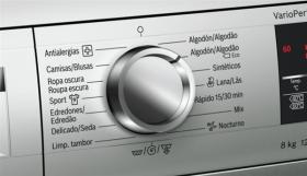 Bosch WUQ2448XES - Lavadora de 8 Kg 1200 Rpm Acero Antihuellas Clase A+++
