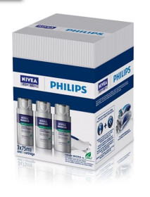 Philips HS803/04 - Pack 3 frascos de Loción de afeitado Nivea para Philips HS8000