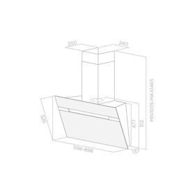 	Elica PRF0101143A - Campana Stripe 90 Cm Decorativa Pared Cristal Negro