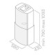 Elica 69315976C - Campana Chrome 58 x 58 Cm Decorativa Techo Acero