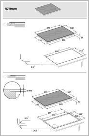 Elica PRF0104117 - Placa de inducción Lien Diamond 874 Blanco 87 x 38 cm