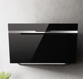 Elica *DISCONTINUADO* PRF0120209 - Campana Decorativa Majestic Sense 90 cm Vidrio Negro + Inox