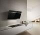 Elica PRF0120209 - Campana Decorativa Majestic Sense 90 cm Vidrio Negro + Inox