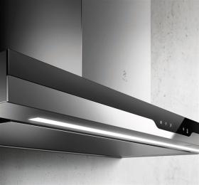 Elica PRF0120968 - Campana de pared Meteorite 90 cm Acero Inox y Negro