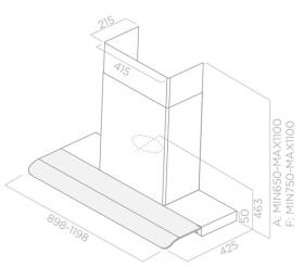 Elica PRF0120282 - Campana de pared Serendipity 120 cm Acero Inox