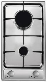 Candy CDG321SPX - Placa de gas Acero Inox 27 x 49.4 cm 2 Fuegos