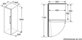 Balay 3FCE642XE - Frigorífico de 1 puerta A++ 186x60cm Inox Antihuellas
