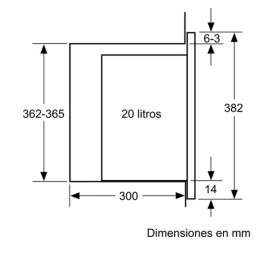 Balay 3CP4002X0 - Microondas Integrable Sin Marco 20 Litros Negro