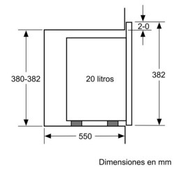 Balay 3CP4002X0 - Microondas Integrable Sin Marco 20 Litros Negro