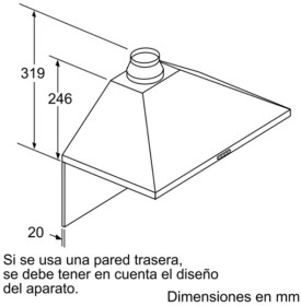 Balay 3BC666MB - Campana decorativa de 60cm Color Blanco 570 m³/h 69 dB (A)