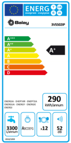 Balay 3VS502IP - Lavavajillas 60 Cm 12 Servicios Clase A+ Iox Antihuellas