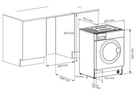 Beko WITV 8612 XW0 - Lavadora integrable de 8kg Clase A+++ 1200rpm Display Digital