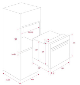 Teka 41566033 - Horno Multifunción Pirolítico WISH HSB 620 P Blanco A+