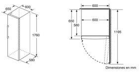 Bosch GSN33VL3P - Congelador vertical A++ 176 x 60 cm Inox Mate Antihuellas