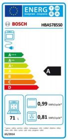 Bosch HBA5785S0 - Horno multifunción Serie 6 de 60cm Cristal Negro y Acero Inox