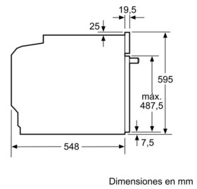 Bosch HBA512ER0 - Horno multifunción de 60cm Cristal Negro y acero inox