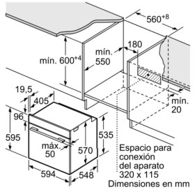 Bosch HBA512ER0 - Horno multifunción de 60cm Cristal Negro y acero inox
