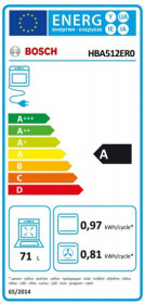 Bosch HBA512ER0 - Horno multifunción de 60cm Cristal Negro y acero inox