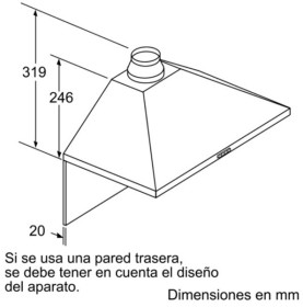 Bosch DWP76BC50 - Campana decorativa piramidal de 75cm Acero Inox Clase A