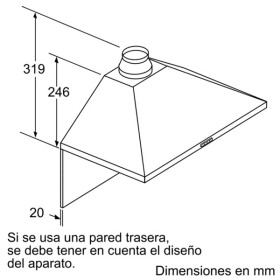 Bosch DWP66BC50 - Campana decorativa piramidal de 60cm Acero Inox Clase A